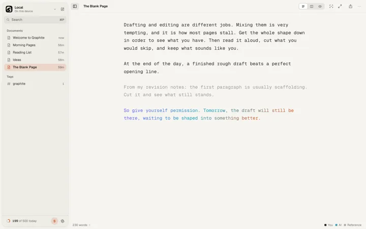 Authorship, light theme