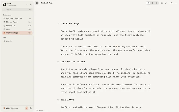 Editor, light theme