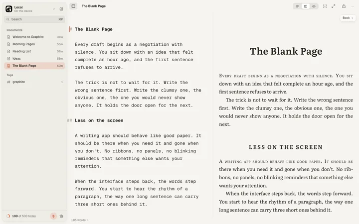 Side by Side, light theme