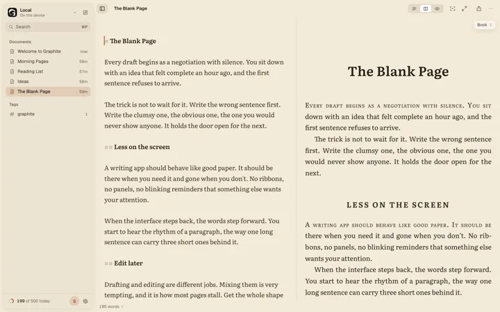 Book style in Sepia (Pro)